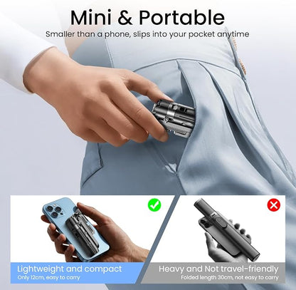 Mini Tripod with Dual Fill Lights, Portable Selfie Stick with Wireless Remote - Image 3