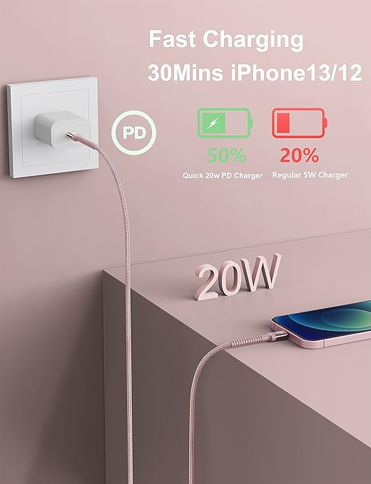 USB C iPhone Charger Cable Fast Charging - Image 2