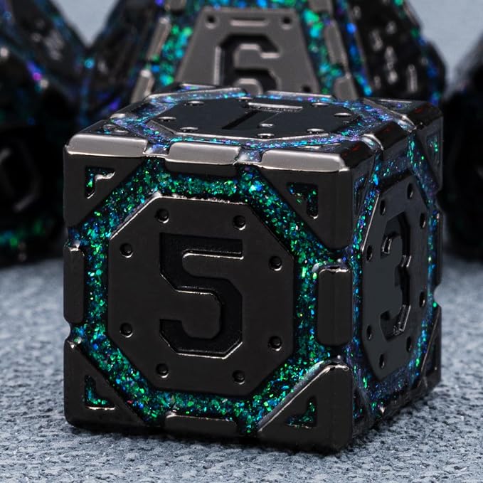 DND Metal Dice Set, Polyhedral Dice Set - Image 2