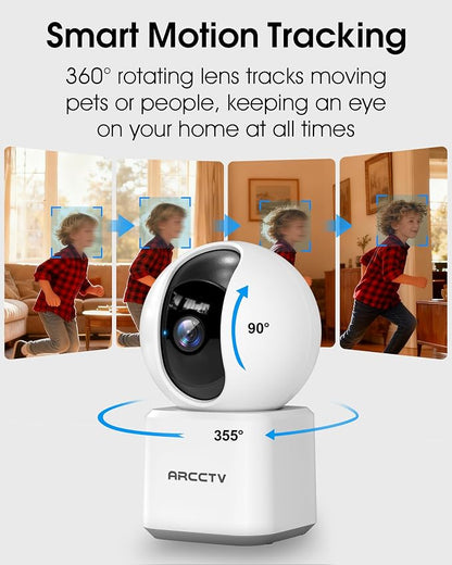 ARCCTV Indoor Security Camera, 5G&2.4GHz Pet Camera - Image 3