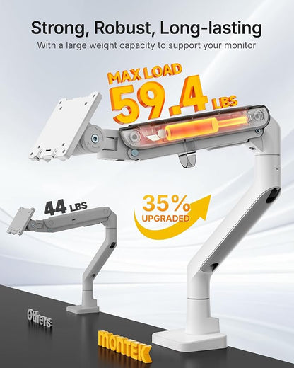 monTEK Heavy-Duty Monitor Arm for 17-57" Ultrawide Curved Screen, Supports up - Image 3