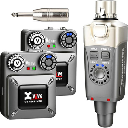 Xvive U4R2 Wireless in-Ear Monitor System Professional IEM System 1 Transmitter by Xvive