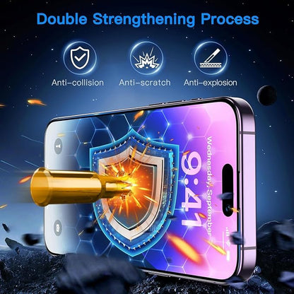 Uyiton Anti-Blue Light for iPhone 14 Pro Max Screen Protector - Image 5