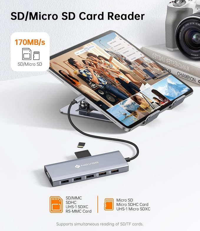 NOVOO USB C Docking Station Dual Monitor, 12-in-1 USB C Hub - Image 7