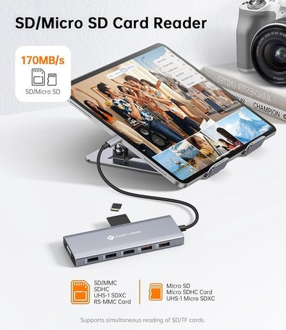 NOVOO USB C Docking Station Dual Monitor, 12-in-1 USB C Hub - Image 7