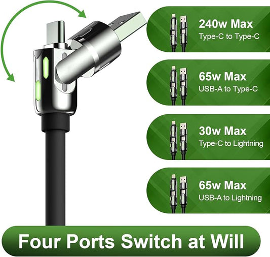 KerrKim 240W 4-in-1 Multi Fast USB Charging Cable - Image 2