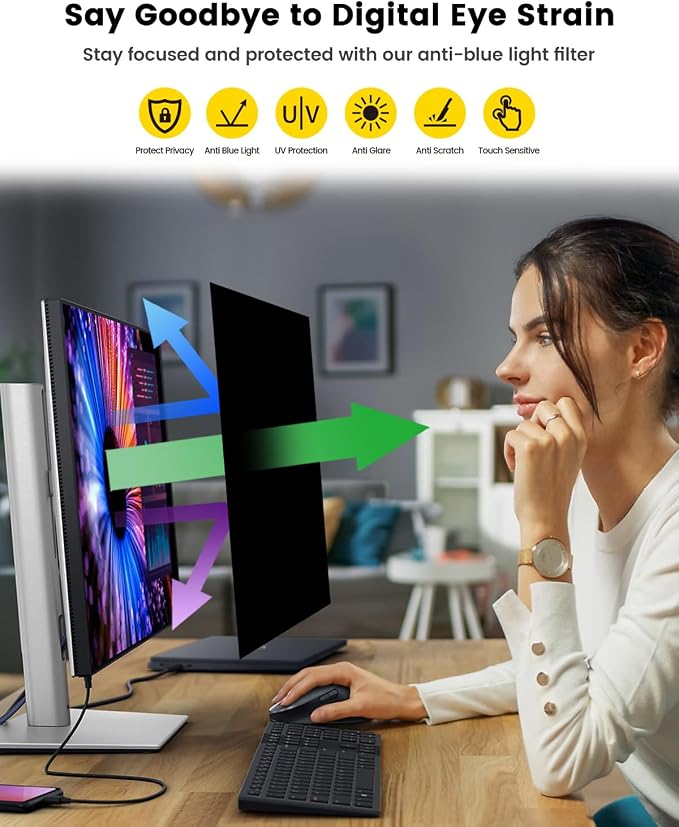 F FORITO 22 Inch 16:10 360°Privacy Screen Protector - Image 3