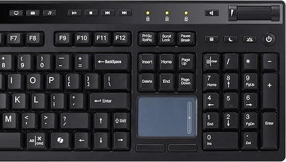 ADESSO Wireless Keyboard with Touchpad 104 Key Full Size USB Dongle Receiver - Image 2
