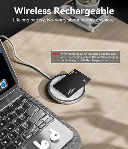 Ultrbeka Ultra-Thin Wallet Tracker Card, Rechargeable 0.094in IP68 Waterproof - Image 2
