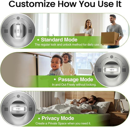 GHome Smart Fingerprint Door Lock, 3 in 1 Smart Fingerprint Door Knob - Image 8