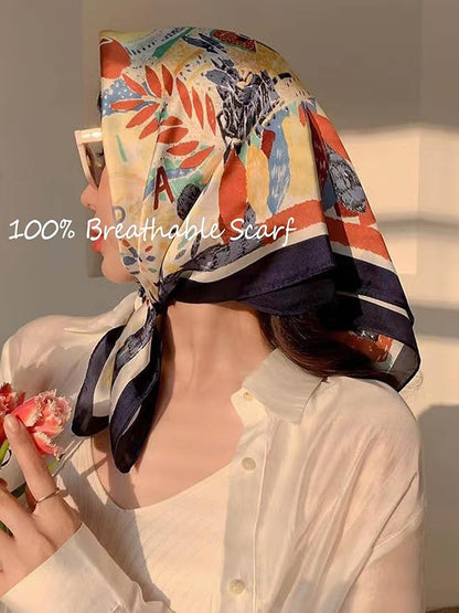 Silky Scarf for Women Lightweight Satin Bandanas Neck Hair Wrap For Sleeping - Image 5