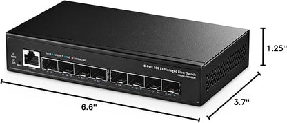 Binardat 8 Port 10 Gigabit SFP+ Managed Switch, Supports 1G/10G SFP+ Module - Image 9