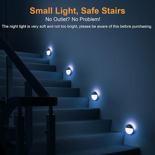 YUNLEX 2 Pack Azure Battery Night Light, Motion Activated Night Light, 2.6" - Image 2