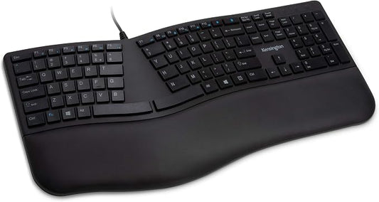 Kensington Pro Fit Ergonomic Wired Keyboard- Black by Kensington