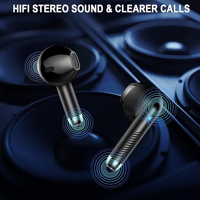 Wireless Earbuds, 40H Playback Mini Case IP7 Waterproof Sports Earphones - Image 6
