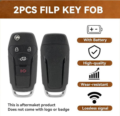 2PCS Flip Key Fob Replacement for Ford Transit 2019 2020 2021 Ford Transit - Image 5
