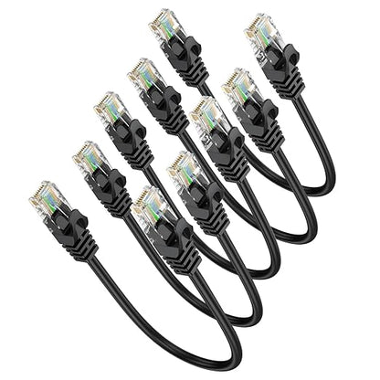 Short Ethernet Cable 0.5FT 5-Pack, Cat6 Patch Cable 6 inch Cord 10Gbps by ApoJodly