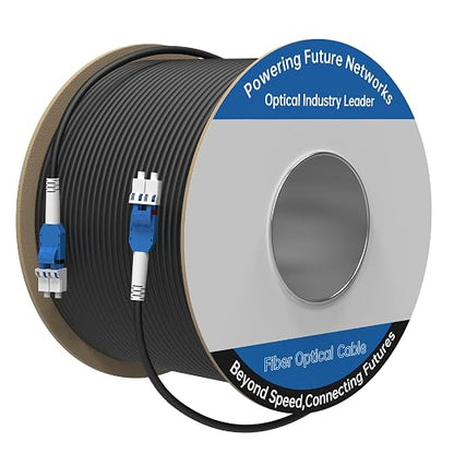 300M/984FT LC to LC Armored Outdoor Fiber Optic Cable, Single Mode Duplex by Unknown