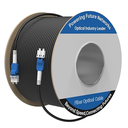 1000M/3281FT LC to LC Armored Outdoor Fiber Optic Cable, Single Mode Duplex by Unknown