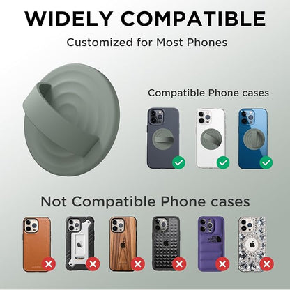 Magnetic Phone Ring Grip Holder, Silicone Finger Loop Grip, Compatible - Image 7