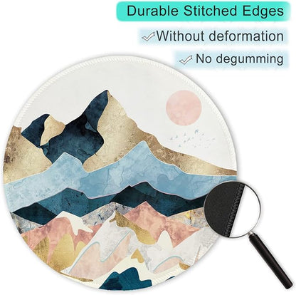 ITNRSIIET Round Mouse Pad with Stitched Edge Premium-Textured Waterproof - Image 5