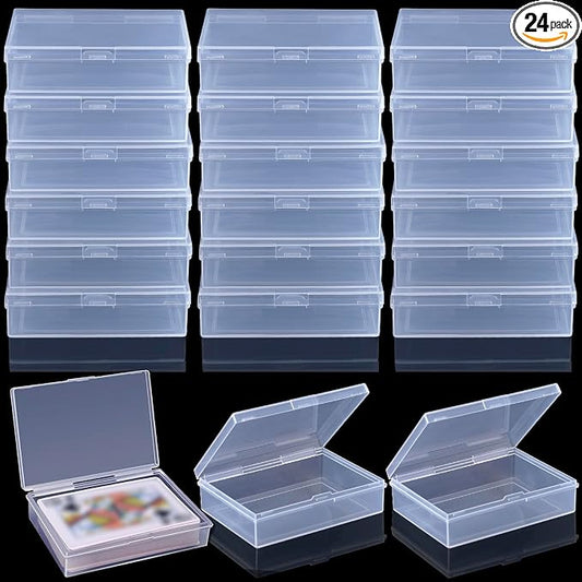 24 Pack Playing Card Case, Empty Deck Cases, Plastic Storage Box Deck Holder by Vyndicca