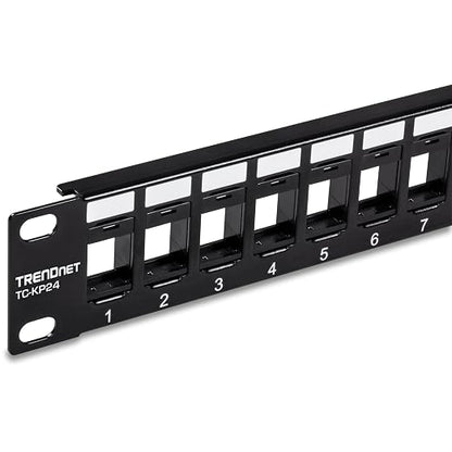 TRENDnet 24-Port Blank Keystone 1U Patch Panels, 1U 19" Metal Rackmount Housing - Image 8