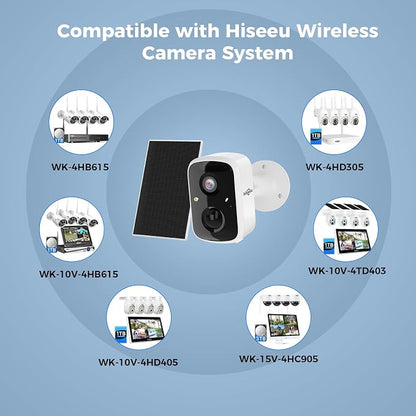Hiseeu Solar Camera Security Outdoor, 4 Pack 100% Wireless 3K 4MP Surveillance - Image 7