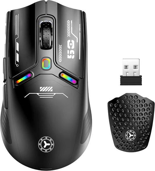 TENMOS M530 Wireless Gaming Mouse, 2.4G/Bluetooth/USB C Wired Rechargeable Mouse by TENMOS