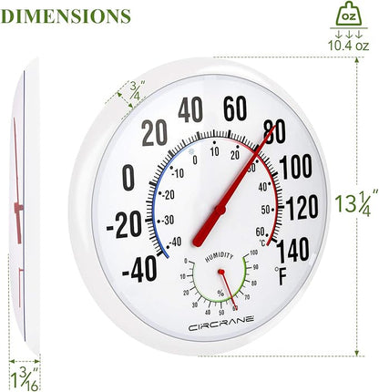 Circrane 13.25 Inch Round Thermometer - Image 3