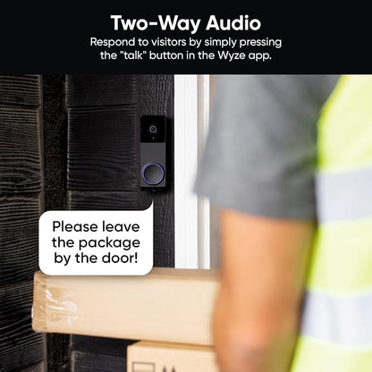WYZE Wireless Duo Cam Video Doorbell, Battery Powered, 2K Full HD Video - Image 8
