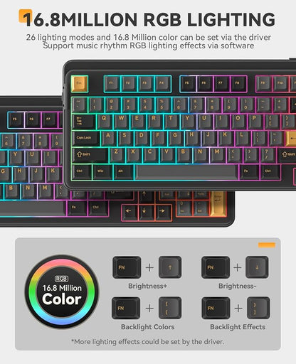 DAREU EK98pro Wireless Mechanical Keyboard, 96% Creamy Gaming Keyboard - Image 4