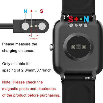 Vancle 2 Pack VeryFit Smartwatch Charger Cable, Magnetic USB Charging Cable - Image 3