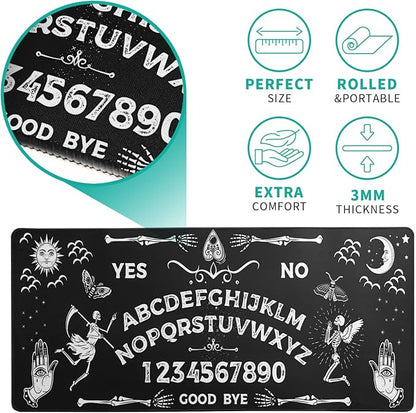 Mysterious Spirit Goth Gaming Mouse Pad 31.5x11.8 Inch Large Desk Mat Black - Image 5