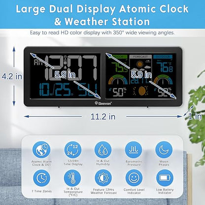 Geevon Weather Stations Wireless Indoor Outdoor Thermometer - Image 2