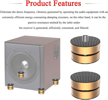 Audiocrast HiFi Speaker Spikes Stand Feet Shock Absorber Feet Pads Isolation - Image 2