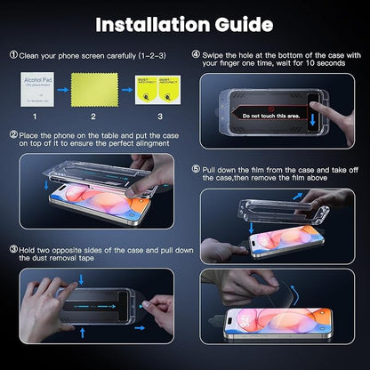 Uyiton UnBreak-Glass for iPhone 15 Pro Max Screen Protector, Full Coverage Case - Image 6