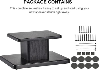 MECCANIXITY Wood Speaker Stands, 2 Pack 15.7 Inch Universal Speaker Stand - Image 7