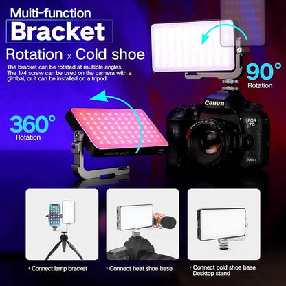G2 RGB Portable On Camera Light, Built-in 4300mAh Lithium Battery Video - Image 2