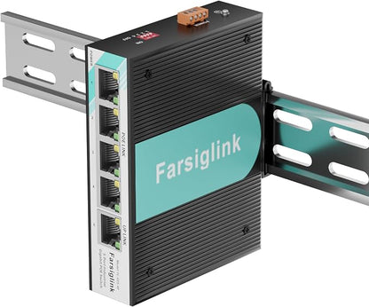 PoE Switch 5-Port Gigabit Mini Industrial Switch, RJ45 10/100/1000Mbps 802.3at - Image 9