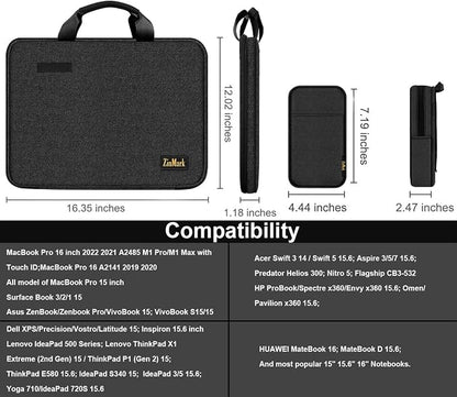 Laptop Case 15.6 Inch Briefcase Military-Grade Protection - Image 2