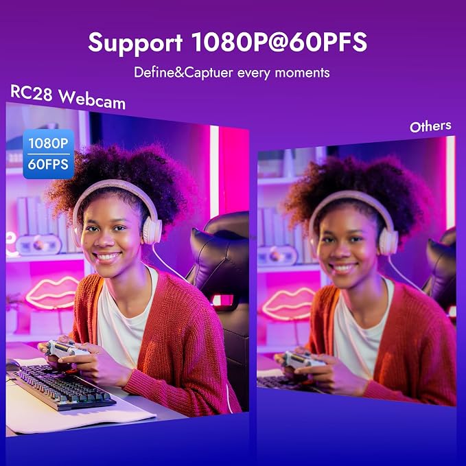 ROCWARE RC28 1080P 60FPS Webcam - Image 5