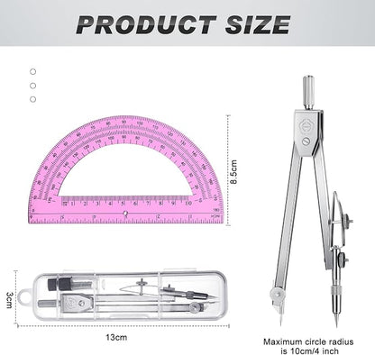 EBOOT Student Geometry Math Set, Drawing Compass and 6 Inch Swing Arm - Image 3