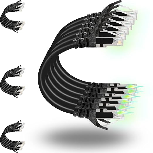 Rapink Patch Cables Cat6 5ft, Ethernet Patch Cable 10G Support, Cat 6 Patch by Rapink