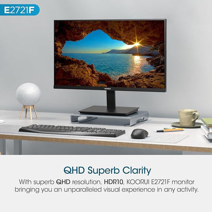 KOORUI 27 Inch QHD IPS Ultra-Thin Computer Gaming Monitor, 100Hz Refresh Rate - Image 3