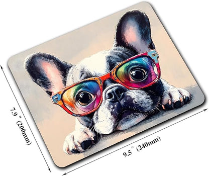 Funny Bulldog Dog Mouse Pads for Desk, Portable Wireless Computer Mouse pad - Image 2