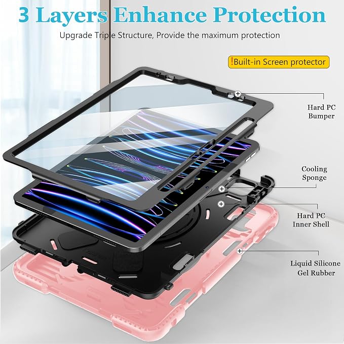 Case for iPad Pro 11 Inch 2022/2021/ 2020/2018: Silicone Cover for iPad 11 Inch - Image 6