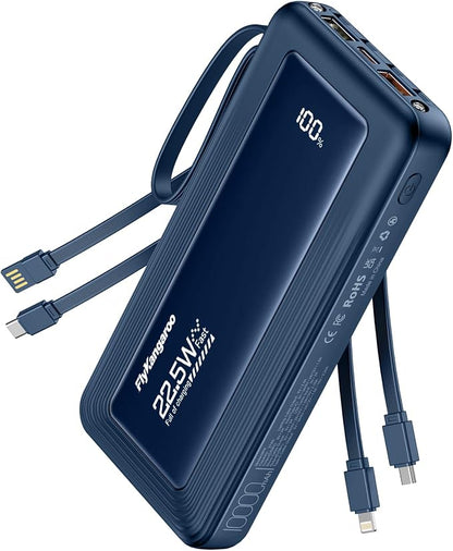 Portable Charger with Built in Cables, Slim 10000mAh Fast Charging 22.5W Power by Unknown
