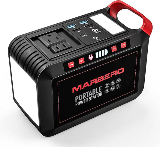 MARBERO 200W Portable Power Station 148Wh Camping Solar Generator Laptop Power by MARBERO