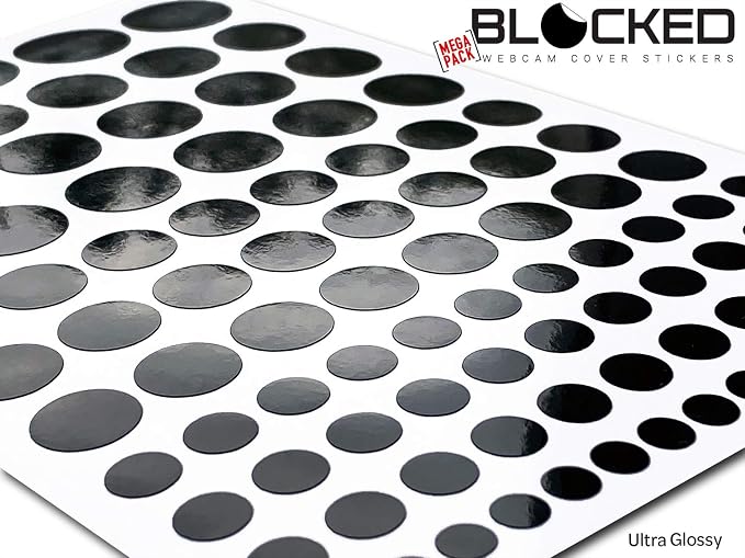 BLOCKED Stackable Webcam/Camera Vinyl Covers | 95 Low-Tack Restickable Webcam - Image 2